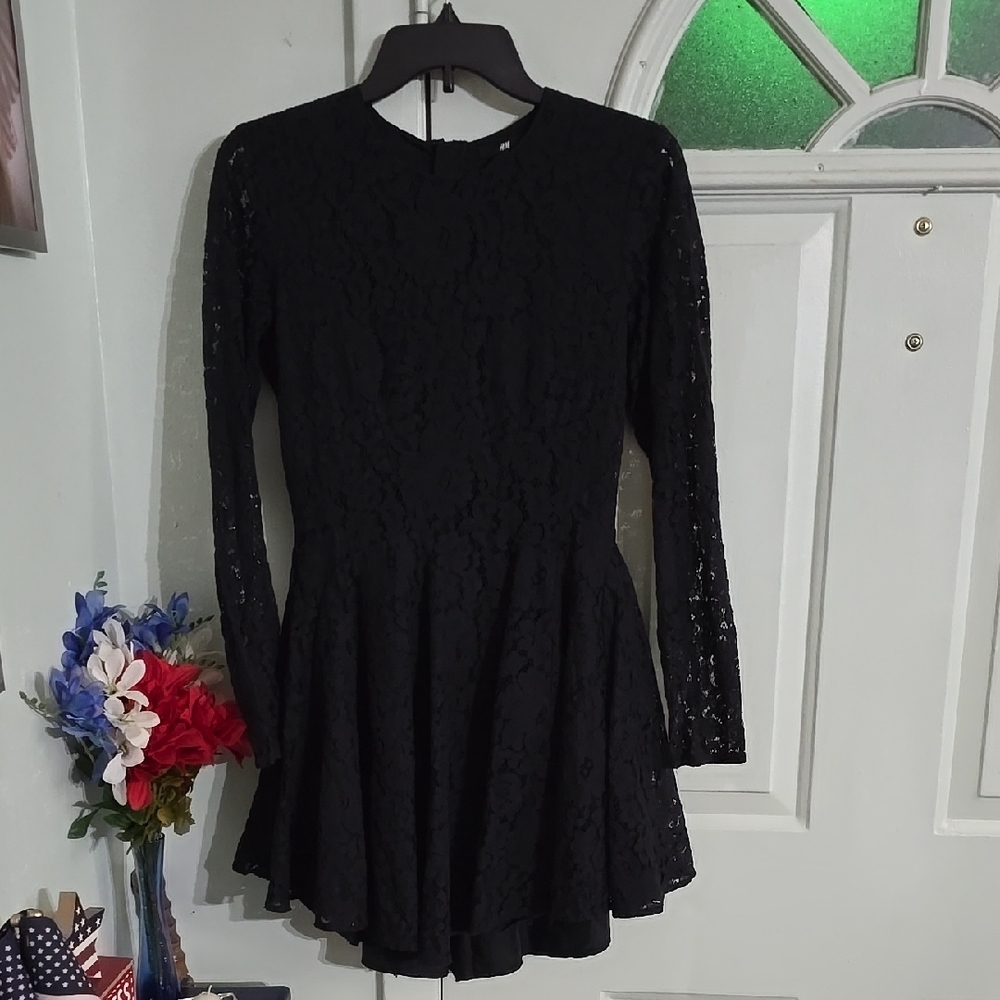 Skater Black Lace Dress